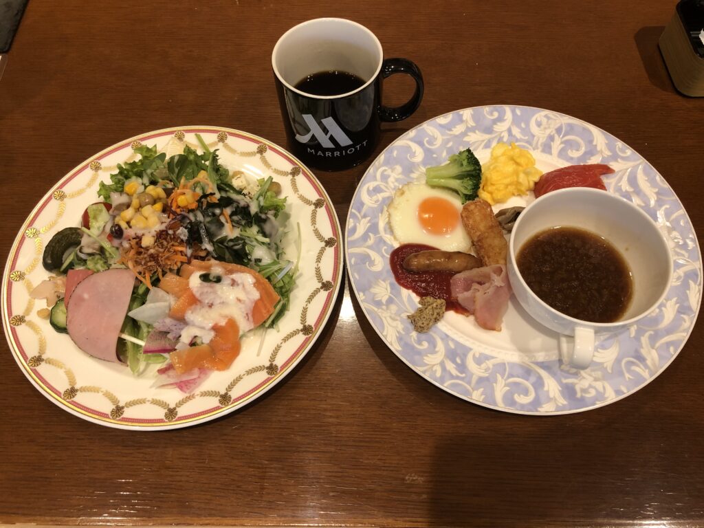 軽井沢マリオットプラチナ会員ラウンジ朝食フード
