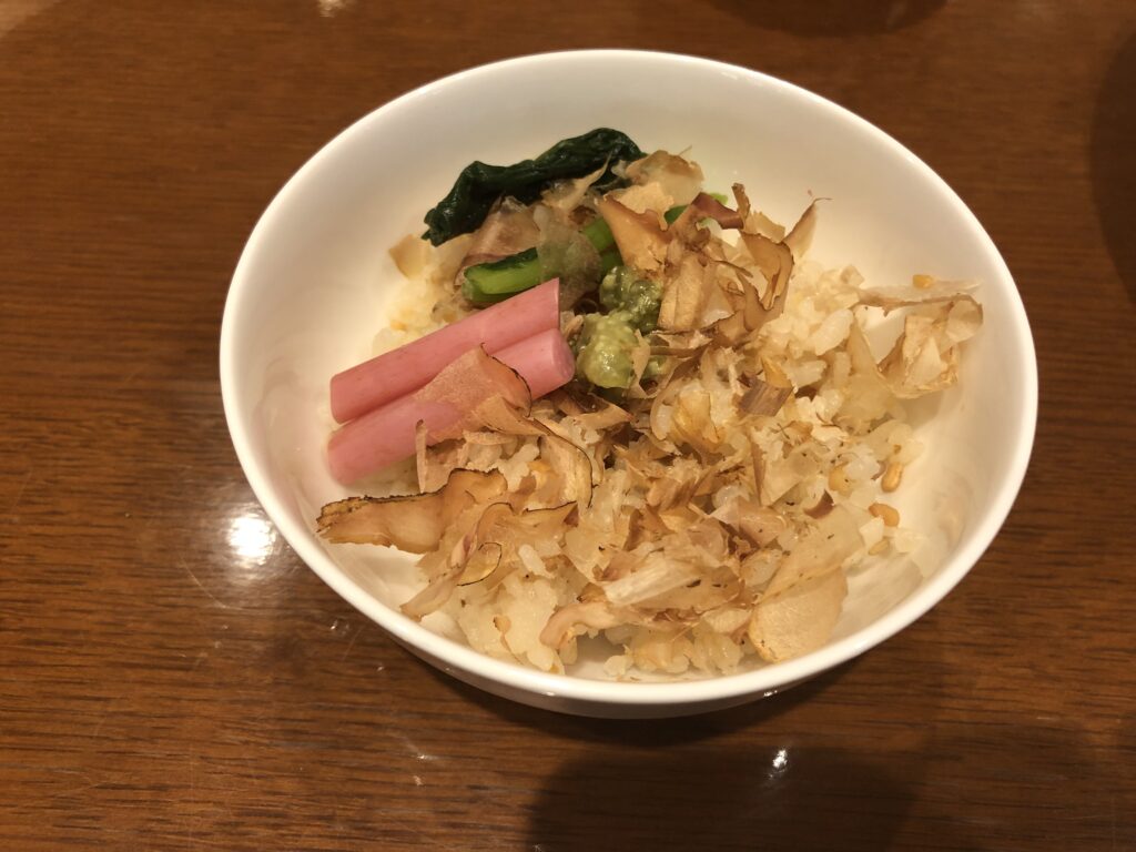 軽井沢マリオットプラチナ会員ラウンジ朝食わさび丼