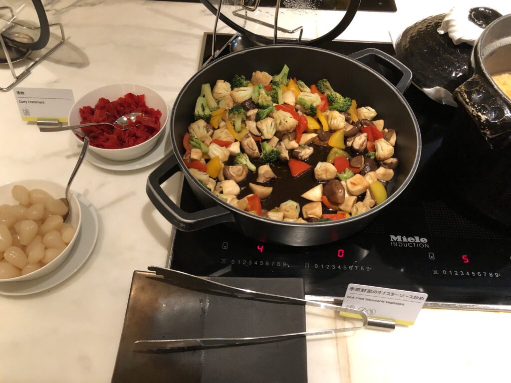 ウェスティンホテル横浜カクテルタイム季節野菜のオイスターソース炒め