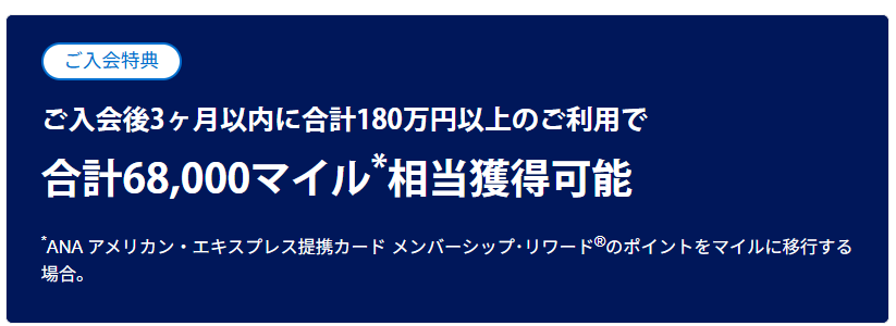 ANAアメックスゴールドカード入会特典