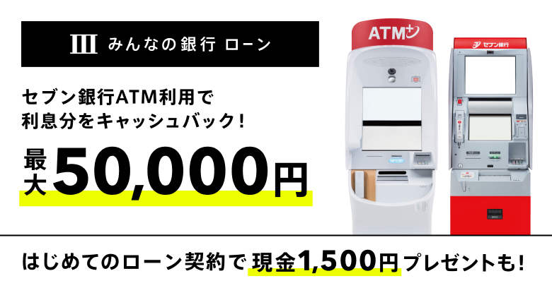 みんなの銀行ローン 春のキャッシュバックキャンペーン