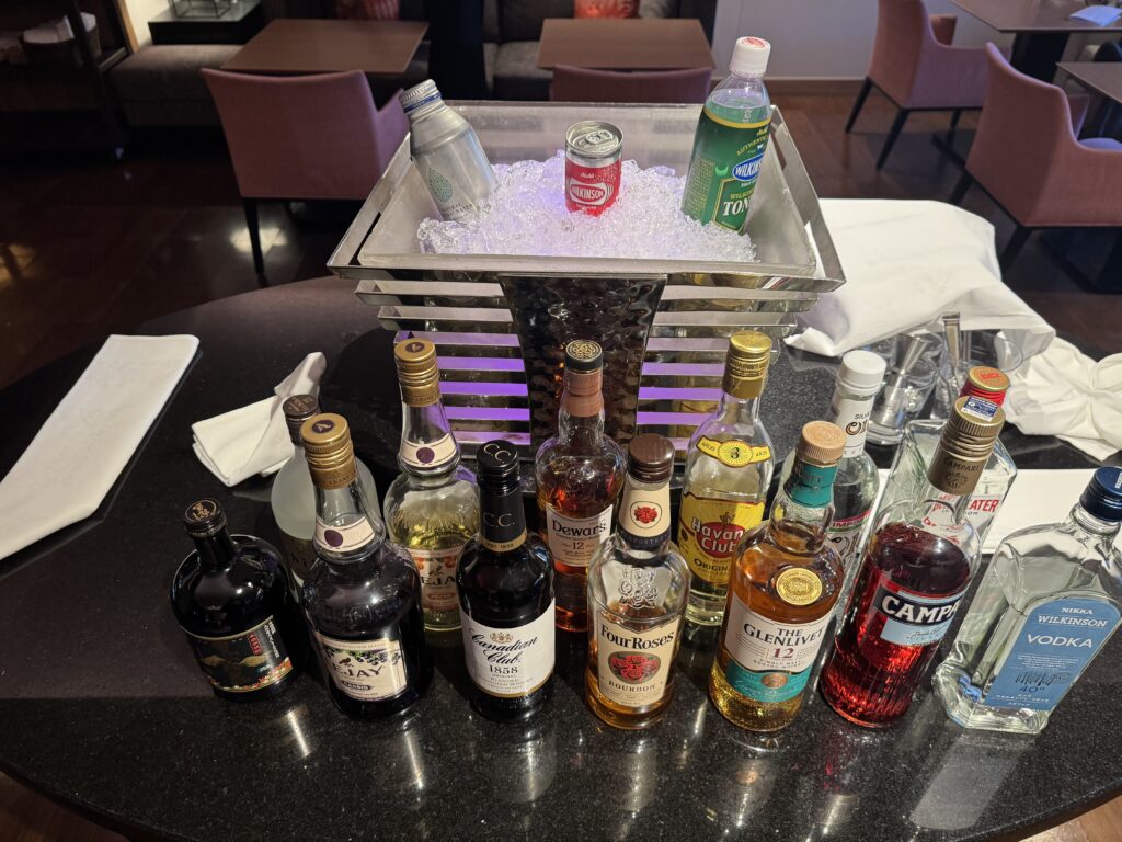 シェラトン都ホテル東京 クラブラウンジ バータイム ドリンク