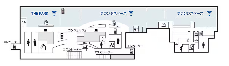 羽田空港・国内線のANAスイートラウンジ フロアマップ