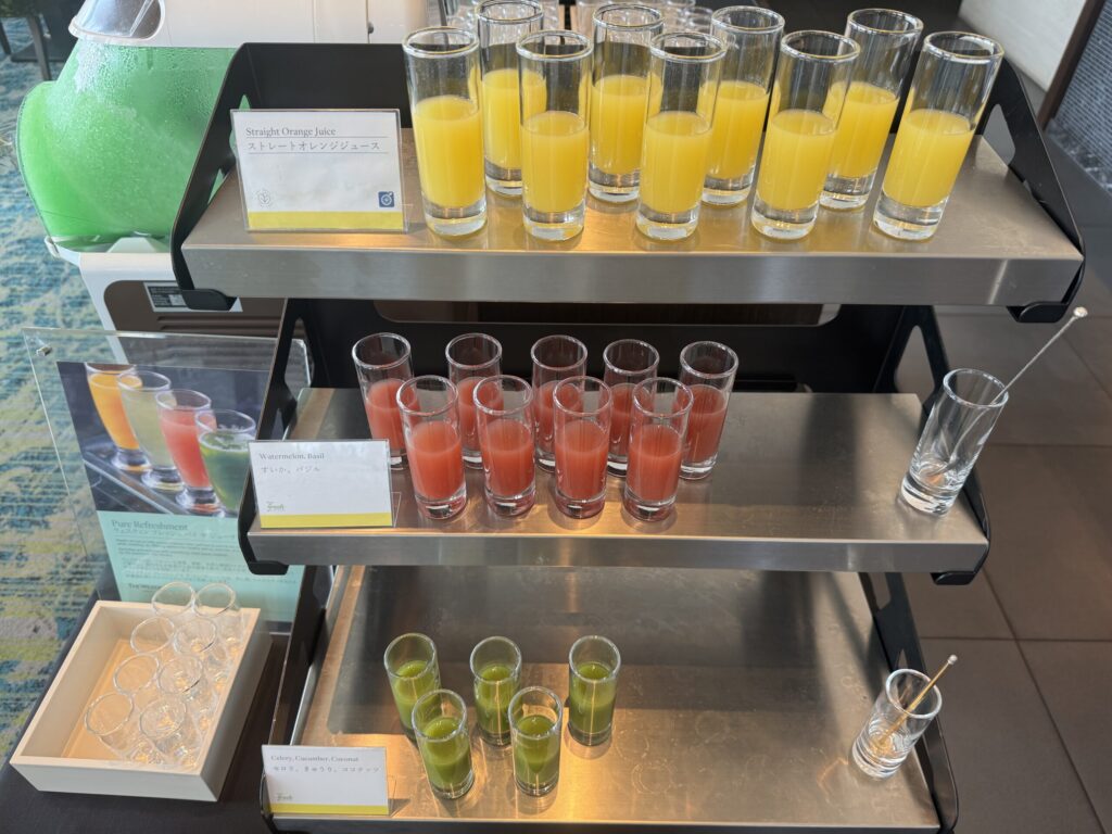 ウェスティンホテル仙台　レストラン朝食　ドリンク