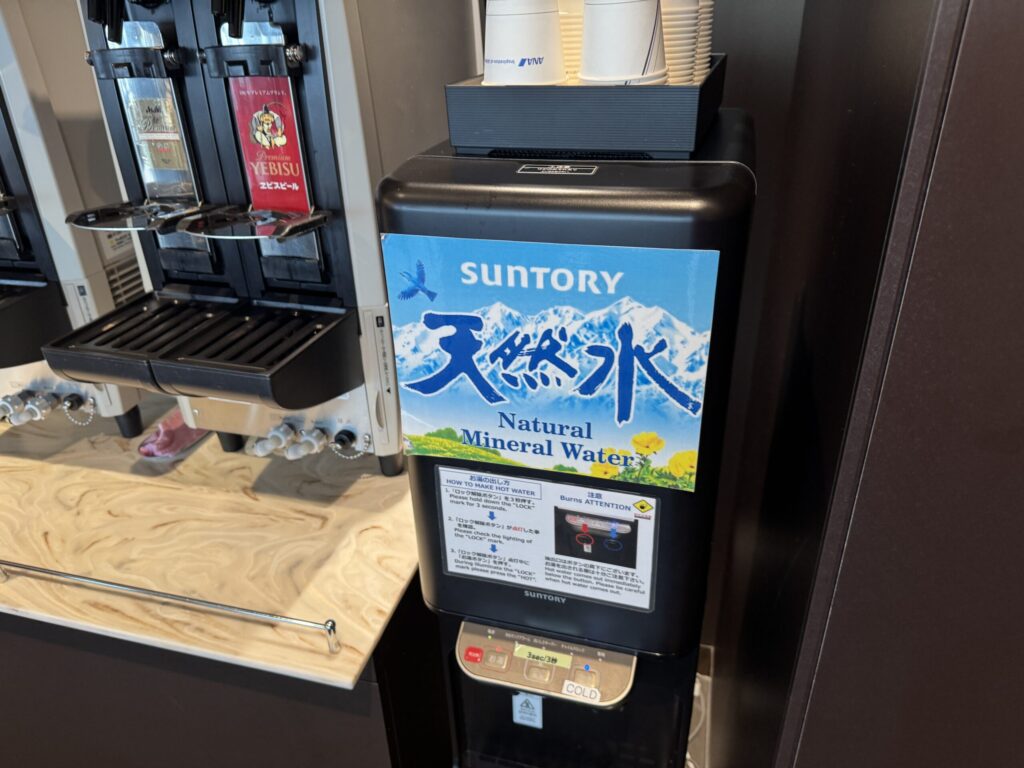 羽田空港第2ターミナル国際線のANAスイートラウンジ 3F　ドリンク